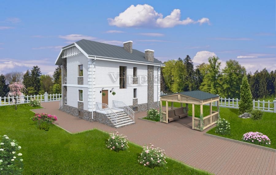 Проект двухэтажного дома с подвалом